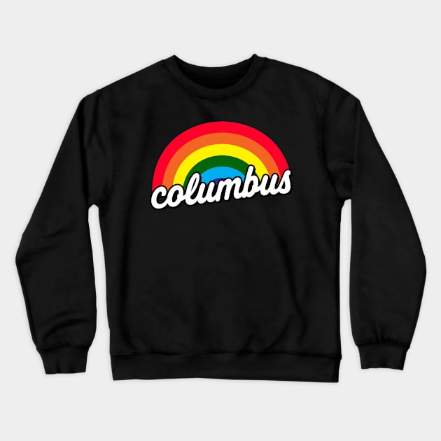 Columbus Pride Rainbow Flag Crewneck Sweatshirt by McNutt